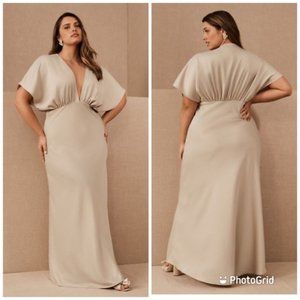 BHLDN Leila Satin Charmeuse Maxi Dress 14